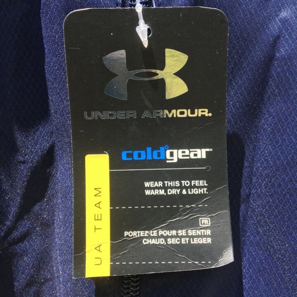 Under Armour NWT Jacket Mens Medium M Cold Gear Dark Blue/White Eagles Full Zip - Picture 6 of 9